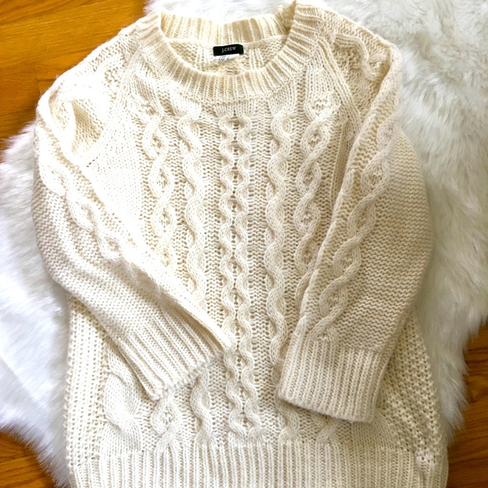 J.crew alpaca 🦙 wool blend cableknit sweater